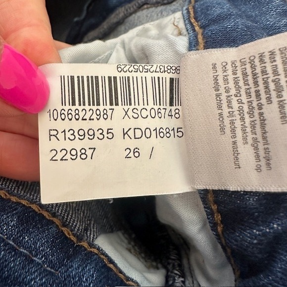 Mavi Jeans Co. Women's Alissa Ankle High Rise Super Skinny Jeans Distressed 26 - Picture 9 of 9